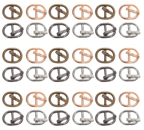 40 Stücke Mini Nähe Schnallen Metalleinsteller Roller Pin Schnallen Gleiten Schnalle Strap Einsteller DIY Handwerk Zubehör für Puppe Kleidung Schuhe Taschen Gürtel