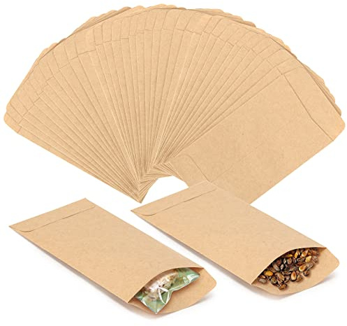 100 Pcs Sachet Papier Kraft, Petit Sac en Papier Alimentaire, 9cm*13cm