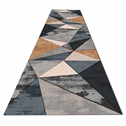Teppiche Läufer Geometrischer Muster-Runner-Teppich, Gänge-Flur-Eingang Langfußkissen, kann bei Willen geschnitten Werden (Size : 80x300cm)