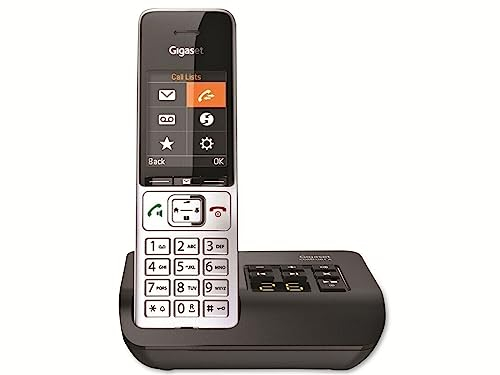 Gigaset Comfort 500A DECT, Gap Schnurloses Telefon analog Babyphone, Freisprechen, für Hörgeräte kompatibel, Headsetans