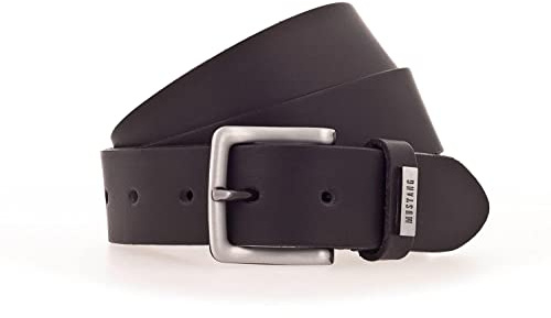 MUSTANG Herren Ledergürtel MG2101L15 35mm Gürtelbreite Braun Grau Schwarz, Größe:85cm, Farbe:Schwarz (791)