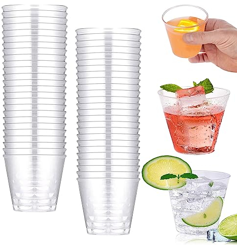 KOIROI 50 Stück Schnapsbecher Plastik, 3cl/30ml Shotgläser, Wiederverwendbare Plastikbecher, Schnapsgläser, Shot Becher für Hochzeiten, Geburtstage, Party Zubehör (50pcs)