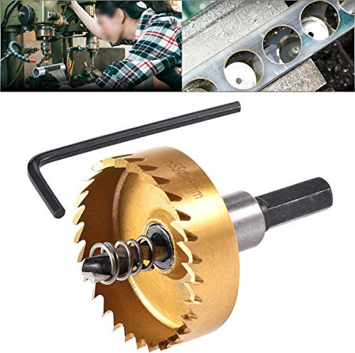 45mm HSS Drill Bit Hole Saw,Stainless Steel Metal Opener Cutting Drill Bit(30-60) for Wood Alloy with L-Wrenches
