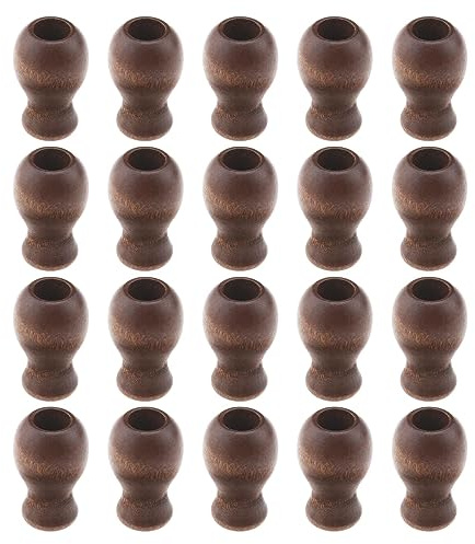 Be In Your Mind 20Pcs Wooden Blind Cord Pull Knobs Brown Cord Knobs Blind Cord Pendant Accessories for Ceiling Fans Light Decorations 31x20mm