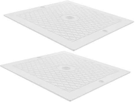 NOLITOY 2pcs Couvercle de Skimmer pour Piscine Blanc en PP, Barrière Protectrice et Prévention des Débris, Accessoire de Remplacement pour Entretien de Piscine