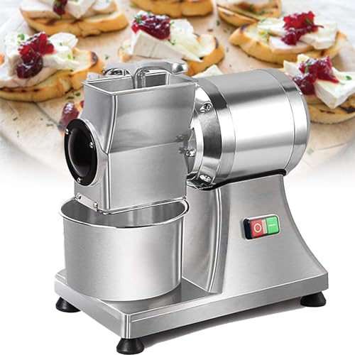 Râpe à fromage électrique commerciale, râpe électrique rotative 0,75 HP 550 W, broyeur multi-fromage avec un récipient, pour fromage, beurre, miettes de son de pain