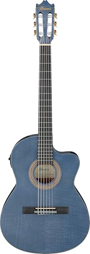 Ibanez GA5FM Thinline Nylon Acoustic-electric Guitar - Berry, Open Pore