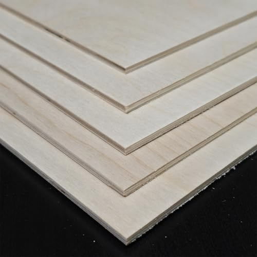 AtHaus® Contreplaqué 4mm - Panneaux multiplis - Feuilles de bois - Panneaux en bois - Contreplaqué bouleau - Découpes au choix: 70x60 cm
