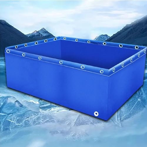 Temporäres Haltebecken für Salzwasserfische – Aquarium-Pool, multifunktionaler PVC-Canvas-Teich mit Ablassventil, ideal für Koi-Fische, Schildkröten und Schwimmaufbewahrung, 0,5 mm Planen-Wasserpool