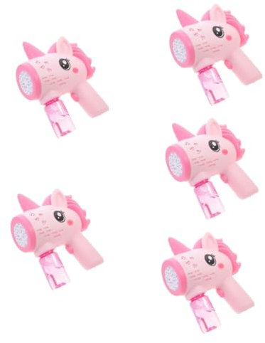 ibasenice 5pièces Machine à Bulles Portable Licorne Souffleur De Bulles Électrique Automatique pour Intérieur Et Extérieur sans Batterie Jouet Interactif