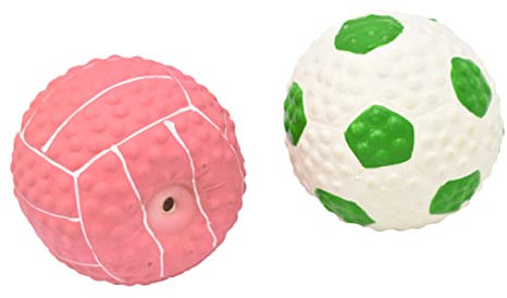 Happyyami 2stücke Gummibälle Für Hunde Hochwertige Latex-spielzeuge Quietschend Und Elastisch Für Interaktives Spielen Und Zahnpflege Für Kleine Und Mittlere Hunderassen