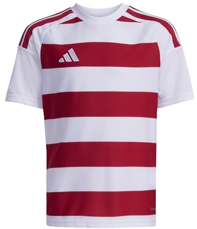 adidas unisex - barn Hooped26 Jersey Kids Shirt, white/team power red 2, 9-10 Years