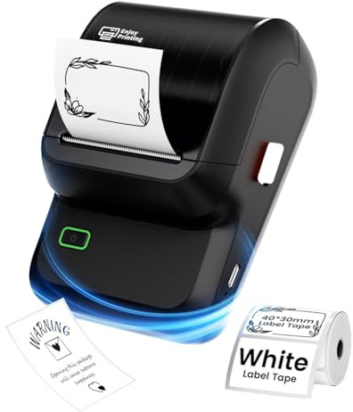 Louttary Etikettiergerät, Bluetooth-Etikettiergerät, kompatibel mit Handys und Computern, tragbarer Etikettierer ohne Tinte für Adresse A