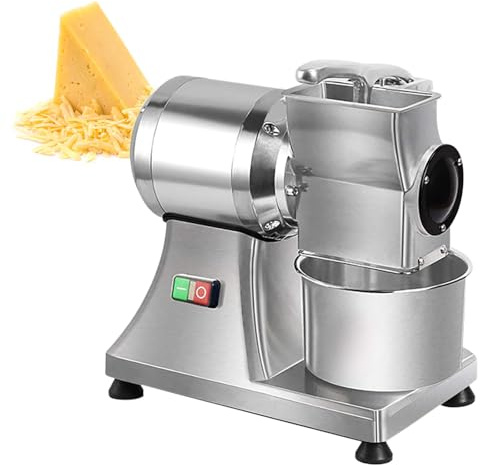 Beachtiful Rallador de Queso Eléctrico, Máquina Ralladora de Queso Eléctrica Comercial, con Cubo de Acero Inoxidable, para Quesos, Frutas y Verduras.