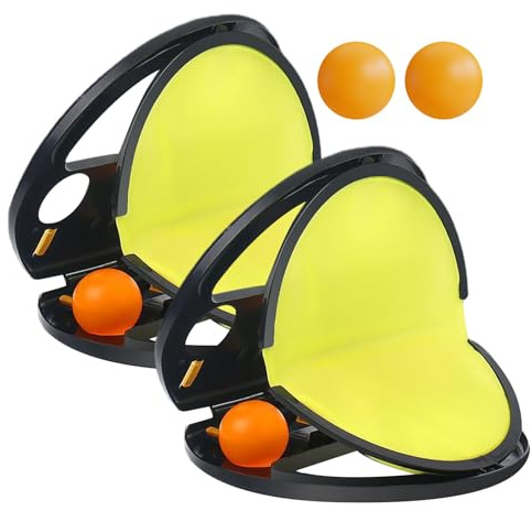 Generisch - Und Fangball-Set – Interaktives Eltern-Kind-Wurfspiel, Feinmotorisches Spielzeug | Schläger-Taschen-Fangspiel Im 2er-Pack Mit Klettbällen Für Garten, Garten, Pool, Outdoor-Spaß