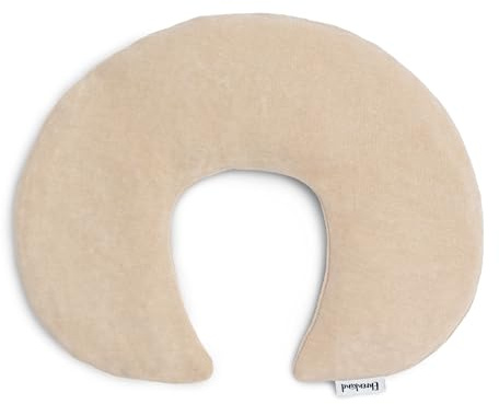 Ehrenkind® Wärmekissen Mond aus 100% Bio-Baumwolle Nickistoff | Kirschkernkissen für Babys & Kinder | Natürliches Wärme- & Kühlkissen | Mondform Beige | Waschbar & Made in Europe