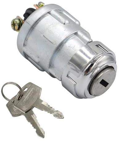 Start Engine Interruttore Interruttore di accensione universale per auto, barca e moto, 2 chiavi, ON/OFF/avviamento, interruttore di avviamento, interruttore di avviamento