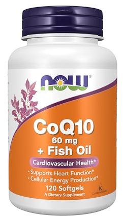 Now Foods Koenzym Q10 60 mg+Omega 3, 120 stycken