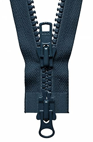 YKK Zwei-Wege-Reißverschluss, blau, 66 cm Länge