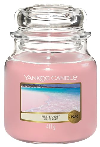 Yankee Candle Candela profumata in giara media | Sabbie rosa | Durata Fino a 75 Ore