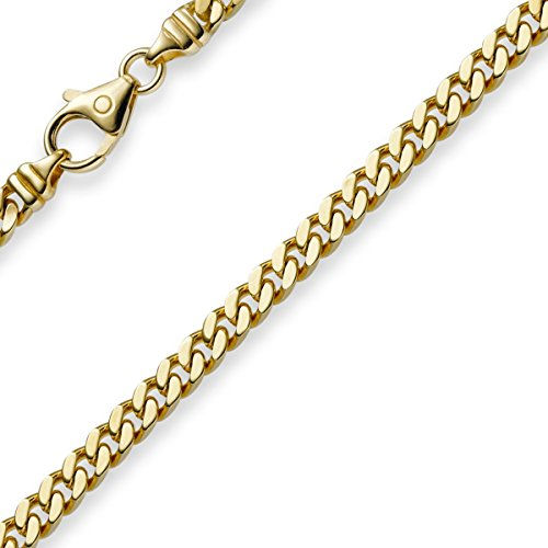 4mm Panzerarmband Armband Armkette 585 Gold Gelbgold 21cm Unisex Goldarmband