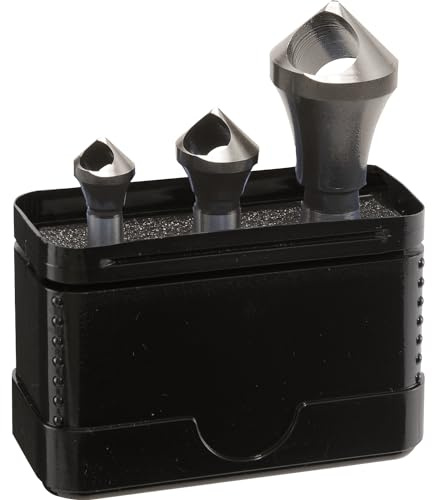 ALPEN Entgratsenker mit Querlochbohrung HSS Cobalt 3-teilig (ø 2-15 mm, Zum leichten und ratterfreien Entgraten von Bohrungen) 0229100003100