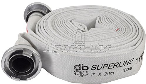 Agora-Tec® C - Schlauch/Feuerwehrschlauch/Industrieschlauch/Bauschlauch 20 Meter inkl. 2 STK. C - STORZ Kupplungen