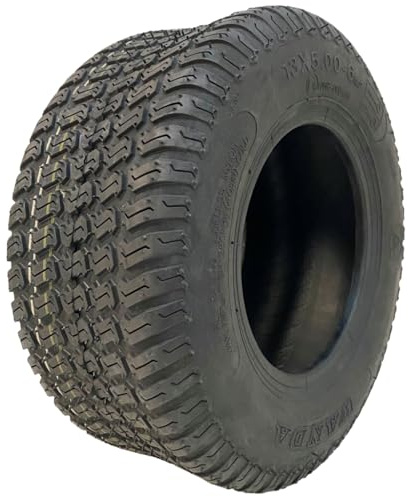 Parnells - 1 Tondeuse à Gazon Tubeless 13x5.00-6, 4 Plis Wanda P332 avec Profondeur de Bande de Roulement de 3 mm, Capacité de 200 kg à 40 Psi, Diamètre 316 mm, Largeur 128 mm