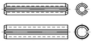 ISO 13337 Spannstifte Federstahl 3 x 10 S 800 Stk