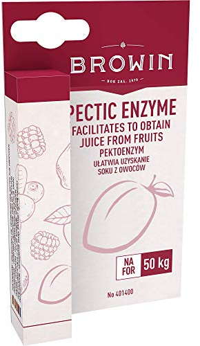 Browin 401400 Pektinase, flüssig mehr Saftausbeute Weinherstellung, Antigeliermittel 10ml,