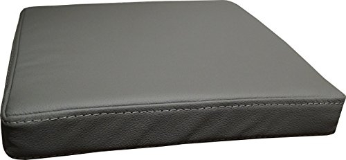 Quattro Meble Grau Echtleder Sitzkissen Lederkissen Sitzpolster fur Sessel Stuhle Bank doppelt genähtes Echt Leder Kissen Sitzauflage Auflage (50 x 50 cm)