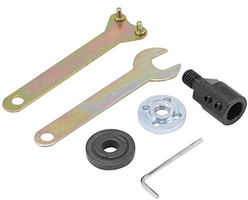 Akozon Mandrino Adattatore, Accoppiatore Albero Motore M10-5/8 / 10 / 12mm Manicotto Attacco Lama per Angle Grinder, con Dado Chiave e Cut Off Ruote a Disco Tools ecc. (12mm)