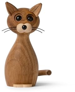 LUCKY THE CAT | lustige, kleine KATZE | Holz-DEKOFIGUR | Chresten Sommer | Spring Copenhagen