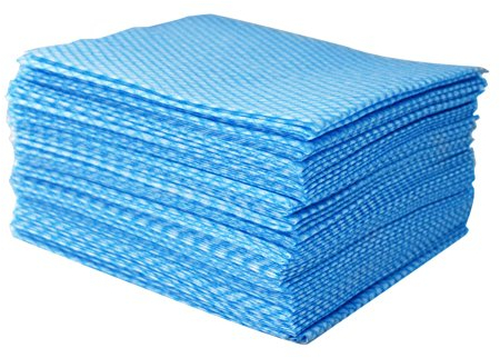 KMAKII Disposable Cleaning Cloths 100pk,All Purpose Cloths,J Cloth,Disposable Cloths Cleaning,Multipurpose Kitchen Cloth,Blue 100 Count