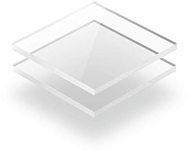 Acrylglasplatte Transparent 2 mm - Rechteck in Abmessungen von 10x10 cm bis 110x230 cm. UV-beständig, hochwertiges PMMA, Schutzfolie an beiden Seiten, ohne scharfe Kanten.