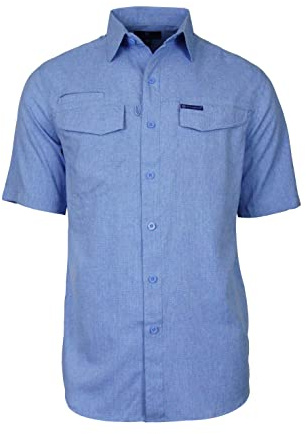 Weekender Sportswear Cruiser Short Sleeve Travel Shirt Waterfall Large