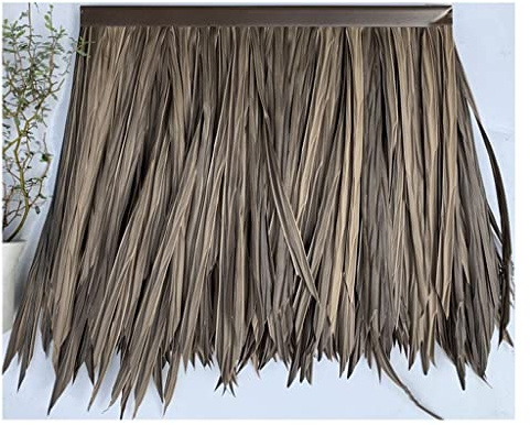 ZFHUAFENG Fireproof Artificial Thatch Simulation thatch tile PE plastic grass fake thatched pavilion wooden house Fake thatch sturdy Simulation thatch tile Man-made Thatch for bar and seaside