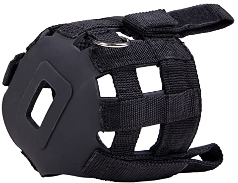 QHP Weidemaske mit Nasenlöchern Freßbremse Aufsteckbar schwarz (Shetty)