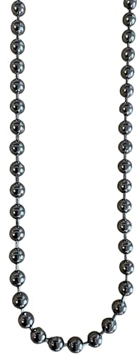 Premium Roller Blind Metal Beaded Pull Chain - Continuous Loop (25cm Drop, Black Nickel)