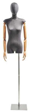 Schneiderpuppe Verstellbar Ausgestattet mit Einer Verdickten, Gebogenen Edelstahlbasis, Farbiger Kopf Um 360° Drehbar, Schaufensterpuppe Weiblich Anwendbar auf Kleiderständer, Boutique, Bekleidungsges