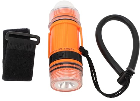 SUNGOOYUE Tauch-Blitz-Taschenlampe, LED, Batteriebetrieben, Tauchsignal-Taschenlampe, Tauchlichter für Unterwasser-Abenteuer (ORANGE)