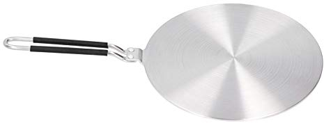 Wärmediffusor, Rostfreier Wärmediffusor, Wärme-Kochdiffusor, Stahl-Induktionsadapter, Runde Platte mit Silikongriff für Elektro-Gasherd, Glas-Induktionskochfeld