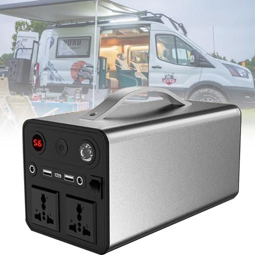 Spdazzleburst Portable Power Station, AC/DC/USB/Type-C Outlet, 6 power supply ports, Backup Battery Powered Supply, Emergency Generator for Outdooe Home Travel Camping