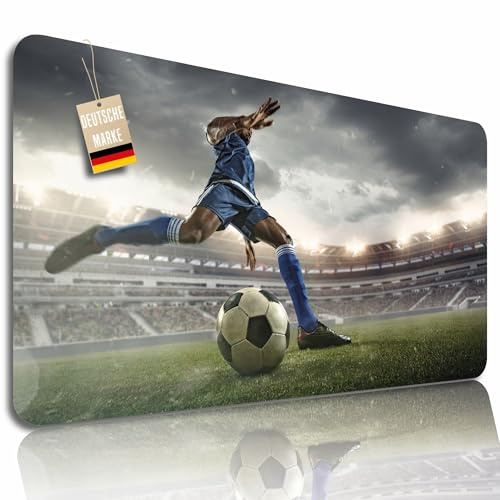 Schreibtischunterlage Kinder abwischbar 70x40 cm Schreibtisch Unterlage & Tischunterlage Schreib-Tisch Deskmat & Unterlage Robuste Malunterlage Schreibtisch Unterlegmatte (Fußball)