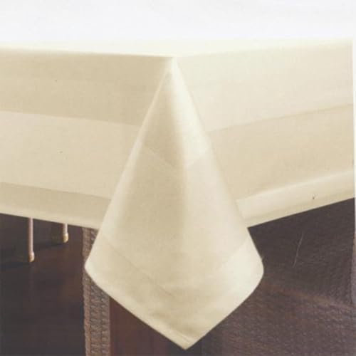 Gastro Uzal Tischdecke Atlaskante 100% Baumwolle für Gastronomie (Sekt, 130 x 190 cm)