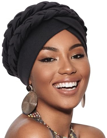 African Women Turban Caps Pre-Tied Twisted Turbans Head Scarf for Women Hair Wraps Cover Beanie Cancer Chemo Headwear