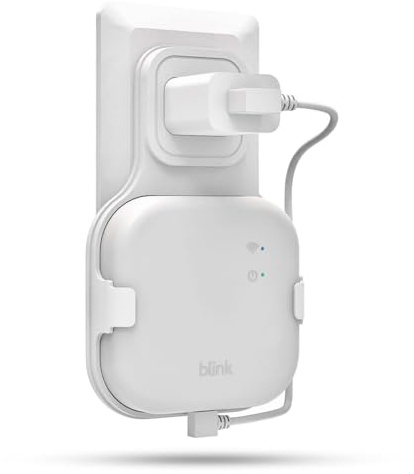 All-New Mount Compatible with Blink Sync Module XR | Outlet Wall Holder Mounting Bracket Accessories | USB-C Cable Included | White