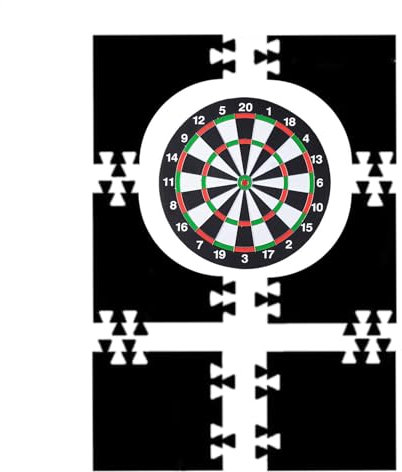 Generic Dartboard Wall Protector - Extended Length, Lightweight EVA Dart Board Backing, Black, Rectangular, 104x715cm/40.9x285.4in, Dartboard Surround Ring For Indoor Games