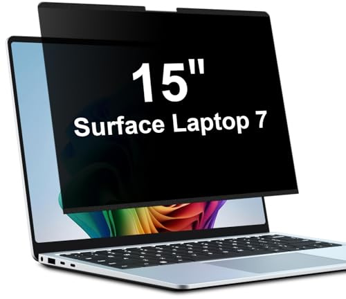 STARY 15 Zoll Surface Laptop 7 Magnetischer Blickschutzfolie | Blickschutzfilter für 15 Zoll Surface Laptop 7,Abnehmbare Anti-Glare Anti-Blaulicht Sichtschutzfolie Surface