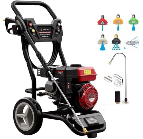 Dealourus Powerful Petrol Pressure Washer – High-Performance 8.0HP, Easy to Start, Sturdy with Large Wheels – Ideal for Heavy Duty Cleaning Tasks – Simple Assembly & Clear Instructions